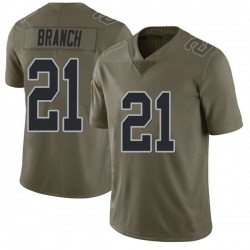 Men’s Las Vegas Raiders #21 Cliff Branch Limited Green 2017 Salute to Service Jerse