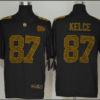 Men’s Kansas City Chiefs #87 Travis Kelce Black 2020 Nike Flocked Leopard Print Vapor Limited NFL Jersey