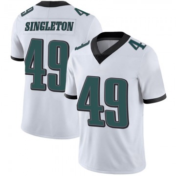 Men’s Philadelphia Eagles #49 Alex Singleton White Limited Vapor Untouchable Nike Jersey
