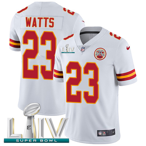 Nike Chiefs #23 Armani Watts White Super Bowl LIV 2020 Men’s Stitched NFL Vapor Untouchable Limited Jersey