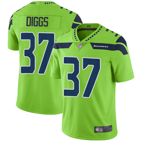 Seahawks #37 Quandre Diggs Green Men’s Stitched Football Limited Rush Jersey