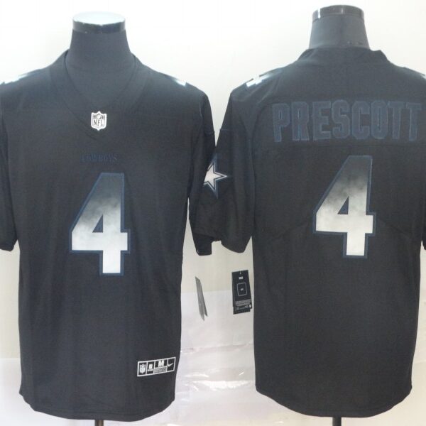 Nike Cowboys 4 Dak Prescott Black Arch Smoke Vapor Untouchable Limited Jersey