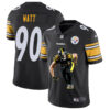 Men’s Pittsburgh Steelers #90 T. J. Watt Black Player Portrait Edition 2020 Vapor Untouchable Stitched NFL Nike Limited Jersey