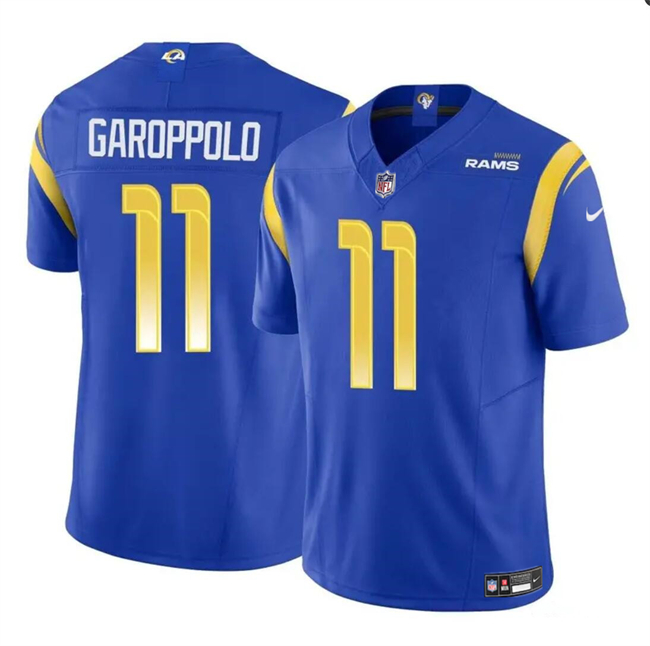 Men’s Los Angeles Rams #11 Jimmy Garoppolo Blue 2024 F.U.S.E. Vapor Untouchable Football Stitched Jersey