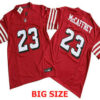 Men’s San Francisco 49ers #23 Christian McCaffrey Limited Red Throwback FUSE Vapor Jersey