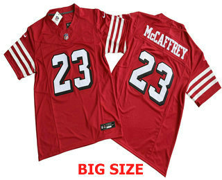 Men’s San Francisco 49ers #23 Christian McCaffrey Limited Red Throwback FUSE Vapor Jersey
