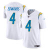 Men’s Los Angeles Chargers #4 Gus Edwards White Vapor Limited Football Stitched Jersey