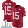 Nike 49ers #15 Trent Taylor Red Super Bowl LIV 2020 Team Color Men’s Stitched NFL Vapor Untouchable Limited Jersey