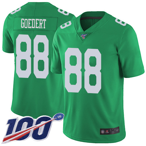 Nike Eagles #88 Dallas Goedert Green Men’s Stitched NFL Limited Rush 100th Season Jersey
