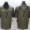 Men’s Denver Broncos #7 John Elway Nike Olive 2021 Salute To Service Retired Player Limited Jersey