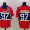 Men’s New York Giants #97 Dexter Lawrence II Century Red 100TH Season Commemorative Patch Limited Football Stitched Jersey
