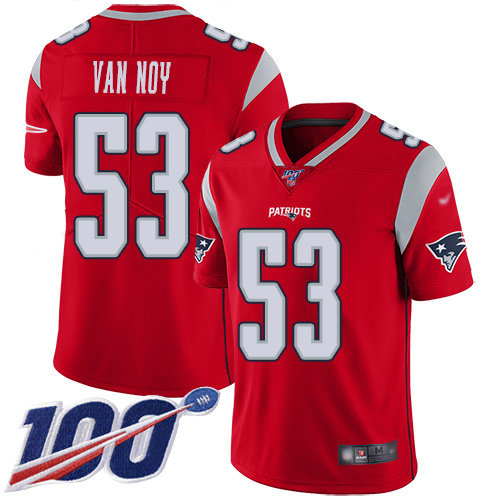Nike Patriots #53 Kyle Van Noy Red Men’s Stitched NFL Limited Inverted Legend 100th Season Jersey