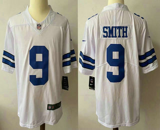 Men’s Dallas Cowboys #9 Jaylon Smith White 2021 Vapor Untouchable Stitched NFL Nike Limited Jersey