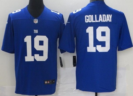 Men’s New York Giants #19 Kenny Golladay Blue 2021 Vapor Untouchable Stitched NFL Nike Limited Jersey