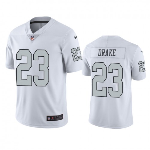 Men’s Las Vegas Raiders #23 Kenyan Drake Color Rush Limited White Nike Jersey