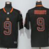 Men’s Cincinnati Bengals #9 Joe Burrow 2020 Black Lights Out Color Rush Stitched NFL Nike Limited Jersey