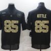 Men’s San Francisco 49ers #85 George Kittle Black Camo 2020 Salute To Service Stitched NFL Nike Limited Jersey