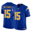 Men’s Los Angeles Chargers #15 Ladd McConkey Royal 2024 F.U.S.E Draft Vapor Limited Football Stitched Jersey