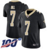 Nike Saints #7 Taysom Hill Black Team Color Men’s Stitched NFL 100th Season Vapor Limited Jersey