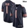 Men Nike Chicago Bears #1 Justin Fields Navy 2021 NFL Draft First Round Pick Game Jersey