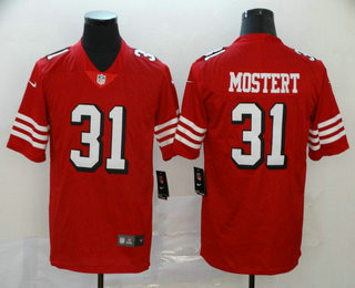 Men’s San Francisco 49ers #31 Raheem Mostert Red New 2018 Color Rush Vapor Untouchable Limited Jersey