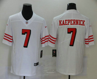 Men’s San Francisco 49ers #7 Colin Kaepernick White New 2020 Color Rush Vapor Untouchable Limited Jersey