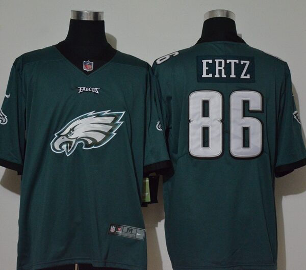 Men’s Philadelphia Eagles #86 Zach Ertz Midnight Green 2020 Big Logo Vapor Untouchable Stitched NFL Nike Fashion Limited Jersey