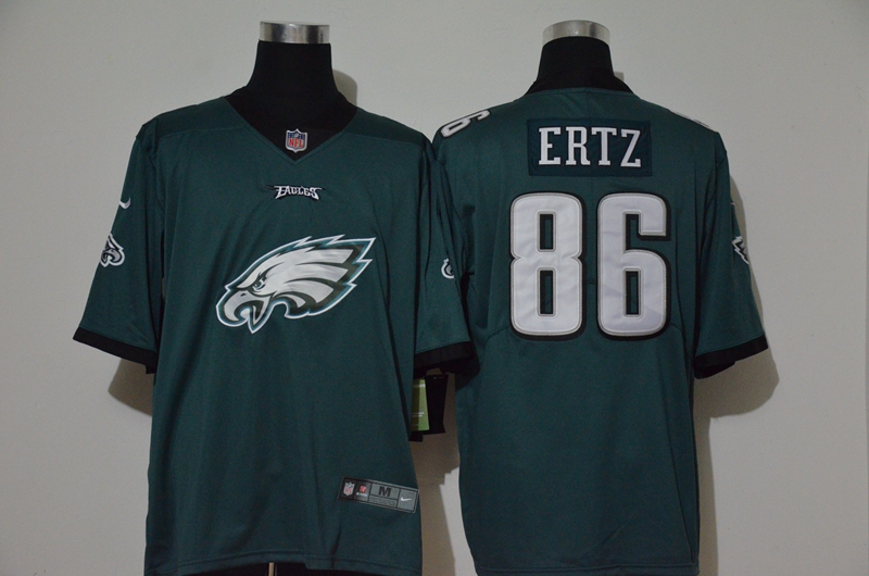 Men’s Philadelphia Eagles #86 Zach Ertz Midnight Green 2020 Big Logo Vapor Untouchable Stitched NFL Nike Fashion Limited Jersey