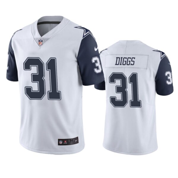 Men’s Dallas Cowboys #31 Trevon Diggs White Color Rush Limited Jersey
