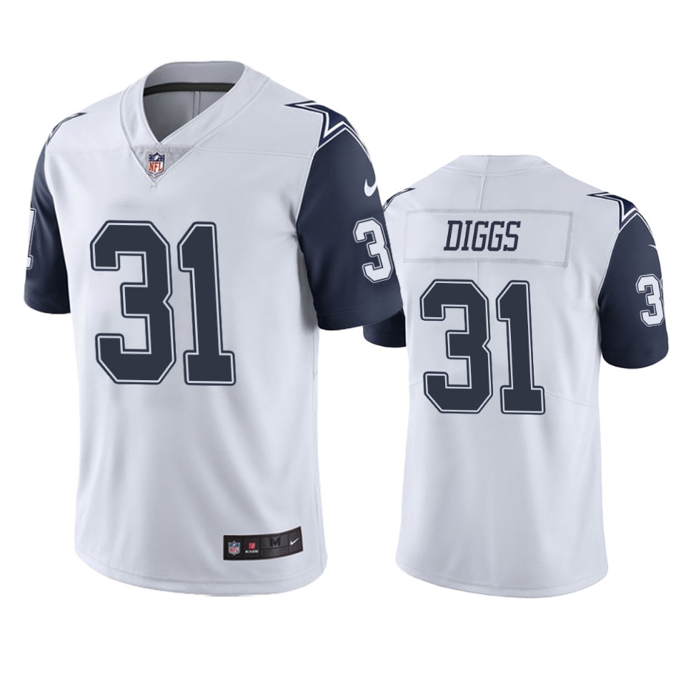 Men’s Dallas Cowboys #31 Trevon Diggs White Color Rush Limited Jersey