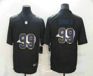 Men’s Los Angeles Rams #99 Aaron Donald Black 2020 Shadow Logo Vapor Untouchable Stitched NFL Nike Limited Jersey