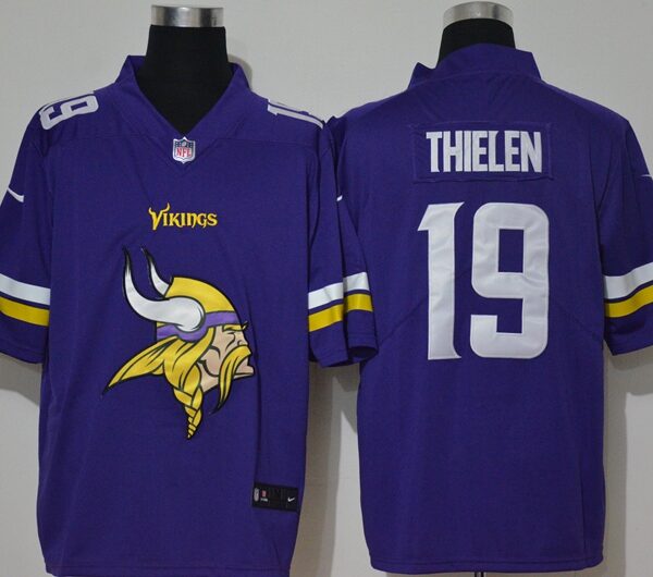 Men’s Minnesota Vikings #19 Adam Thielen Purple 2020 Big Logo Vapor Untouchable Stitched NFL Nike Fashion Limited Jersey