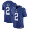 Men’s New York Giants #2 Drew Lock Blue Vapor Untouchable Limited Football Stitched Jersey