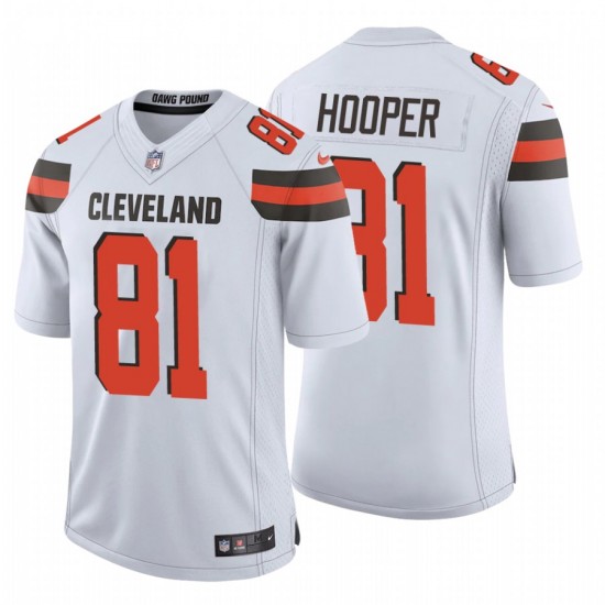 Men’s Cleveland Browns #81 Austin Hooper NFL Stitched Vapor Untouchable Limited White Nike Jersey