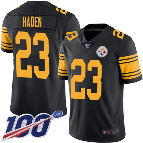 Nike Steelers #23 Joe Haden Black Men’s Stitched NFL Limited Rush 100th Season Jersey