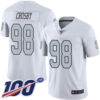 Oakland Raiders #98 Maxx Crosby Men’s White Limited 100th Season Rush Vapor Untouchable Football Jersey