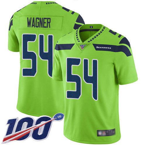 Nike Seahawks #54 Bobby Wagner Green Men’s Stitched NFL Limited Rush 100th Season Jersey
