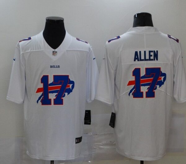 Men’s Buffalo Bills #17 Josh Allen White 2020 Shadow Logo Vapor Untouchable Stitched NFL Nike Limited Jersey