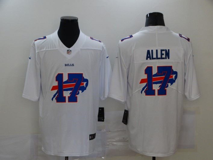 Men’s Buffalo Bills #17 Josh Allen White 2020 Shadow Logo Vapor Untouchable Stitched NFL Nike Limited Jersey