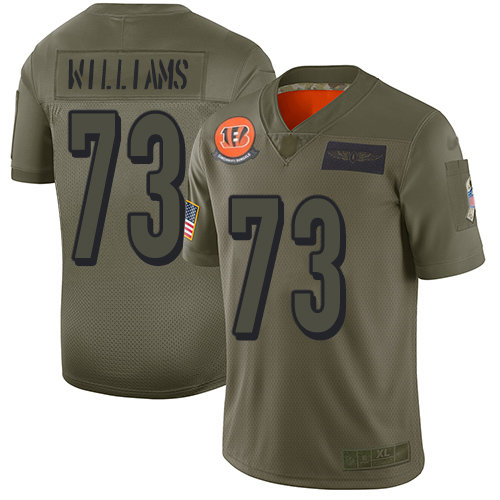 Nike Bengals #73 Jonah Williams Camo Men’s Stitched NFL Limited 2019 Salute To Service Jersey