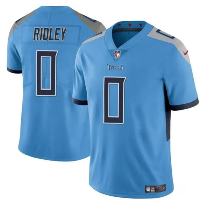 Men’s Tennessee Titans #0 Calvin Ridley Blue Vapor Limited Football Stitched Jersey