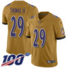 Nike Ravens #29 Earl Thomas III Gold Men’s Stitched NFL Limited Inverted Legend 100th Season Jersey