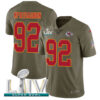Nike Chiefs #92 Tanoh Kpassagnon Olive Super Bowl LIV 2020 Men’s Stitched NFL Limited 2017 Salute To Service Jersey