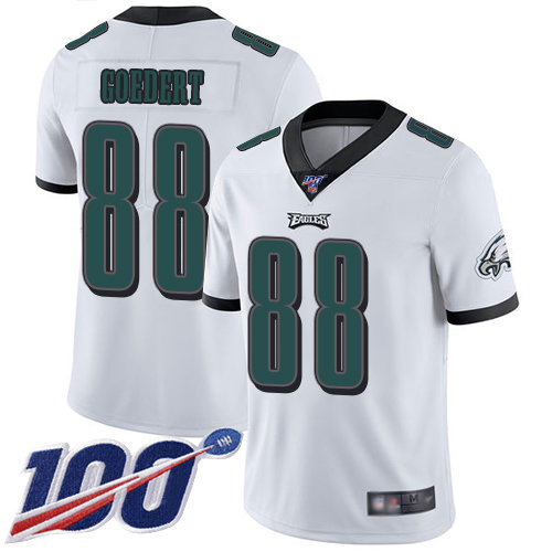 Nike Eagles #88 Dallas Goedert White Men’s Stitched NFL 100th Season Vapor Limited Jersey