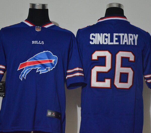 Men’s Buffalo Bills #26 Devin Singletary Royal Blue 2020 Big Logo Vapor Untouchable Stitched NFL Nike Fashion Limited Jersey