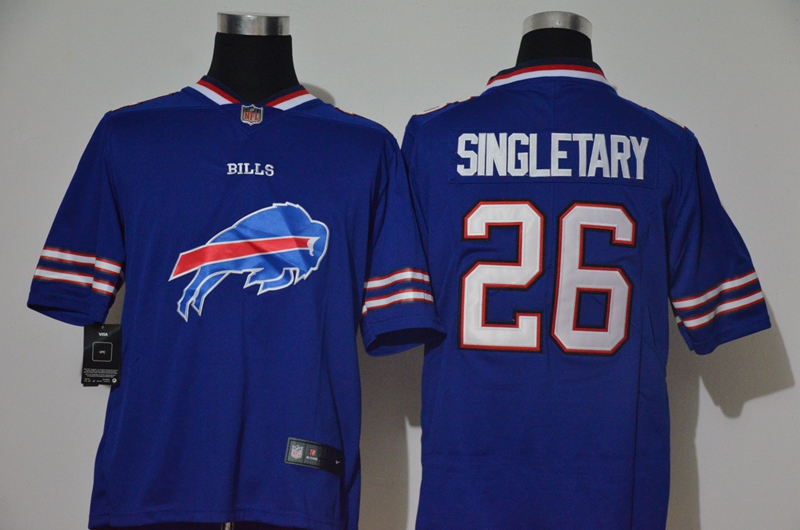 Men’s Buffalo Bills #26 Devin Singletary Royal Blue 2020 Big Logo Vapor Untouchable Stitched NFL Nike Fashion Limited Jersey