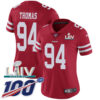 Nike 49ers #94 Solomon Thomas Red Super Bowl LIV 2020 Team Color Women’s Stitched NFL 100th Season Vapor Limited Jersey
