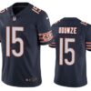 Men’s Chicago Bears #15 Rome Odunze Navy 2024 Draft Vapor Stitched Football Jersey
