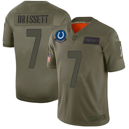 Nike Colts #7 Jacoby Brissett Camo Men’s Stitched NFL Limited 2019 Salute To Service Jersey