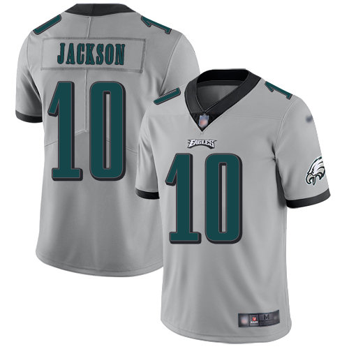 Nike Eagles #10 DeSean Jackson Silver Men’s Stitched NFL Limited Inverted Legend Jersey